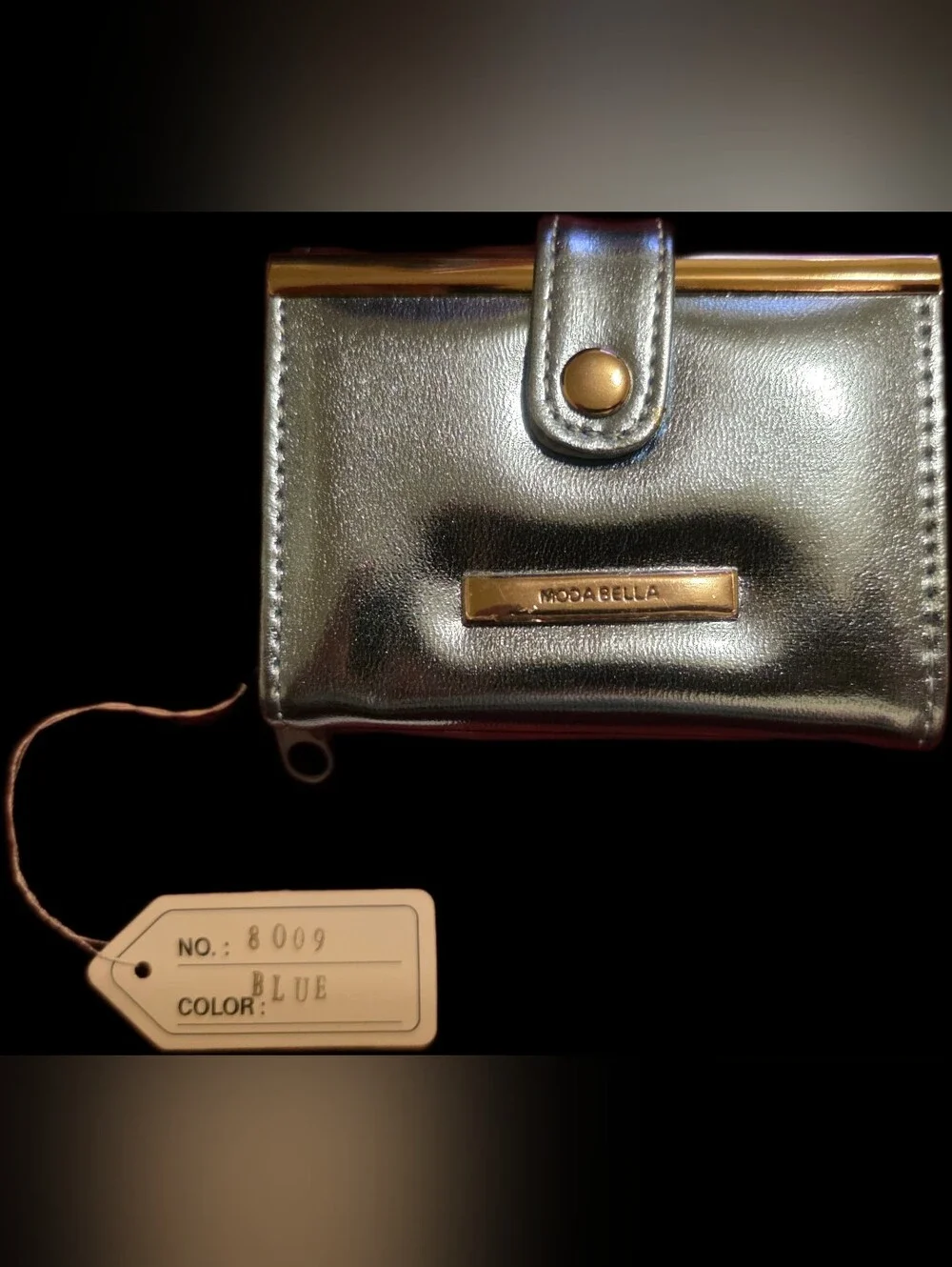 Metallic Blue Compact Wallet